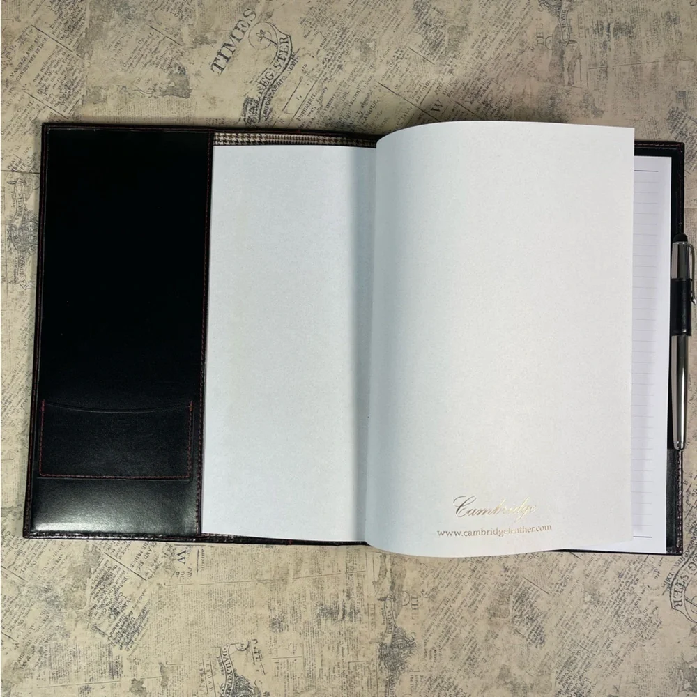 Cambridge Premium Genuine Leather Napa Journal Black Executive Notebook